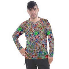 Pop Art - Spirals World 1 Men s Pique Long Sleeve Tee