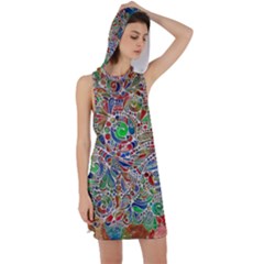 Pop Art - Spirals World 1 Racer Back Hoodie Dress