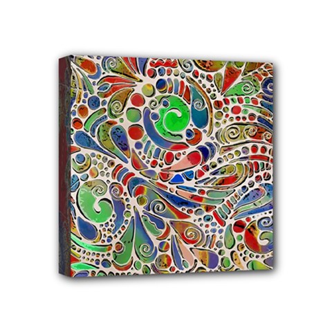 Pop Art - Spirals World 1 Mini Canvas 4  X 4  (stretched)