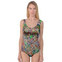 Pop Art - Spirals World 1 Princess Tank Leotard  by EDDArt