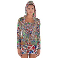 Pop Art - Spirals World 1 Long Sleeve Hooded T-shirt by EDDArt