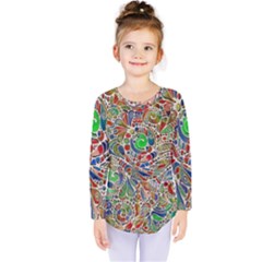 Pop Art - Spirals World 1 Kids  Long Sleeve Tee