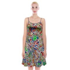 Pop Art - Spirals World 1 Spaghetti Strap Velvet Dress