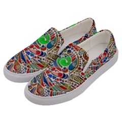 Pop Art - Spirals World 1 Men s Canvas Slip Ons