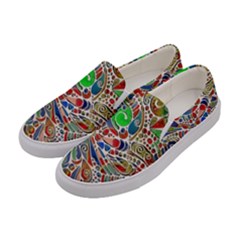 Pop Art - Spirals World 1 Women s Canvas Slip Ons