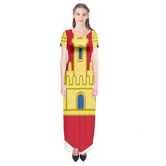 Royal Arms Of Castile  Short Sleeve Maxi Dress