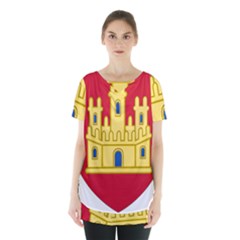 Royal Arms Of Castile  Skirt Hem Sports Top by abbeyz71