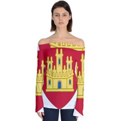 Royal Arms Of Castile  Off Shoulder Long Sleeve Top by abbeyz71
