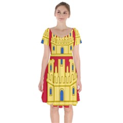 Royal Arms Of Castile  Short Sleeve Bardot Dress by abbeyz71