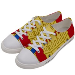 Royal Arms Of Castile  Women s Low Top Canvas Sneakers by abbeyz71