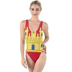 Royal Arms Of Castile  High Leg Strappy Swimsuit by abbeyz71