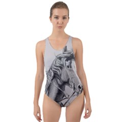 Custom Horse Cut-out Back One Piece Swimsuit by HermanTelo