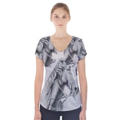 Custom Horse Short Sleeve Front Detail Top by HermanTelo