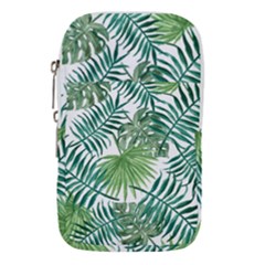 Green Tropical Leaves Waist Pouch (small) by goljakoff