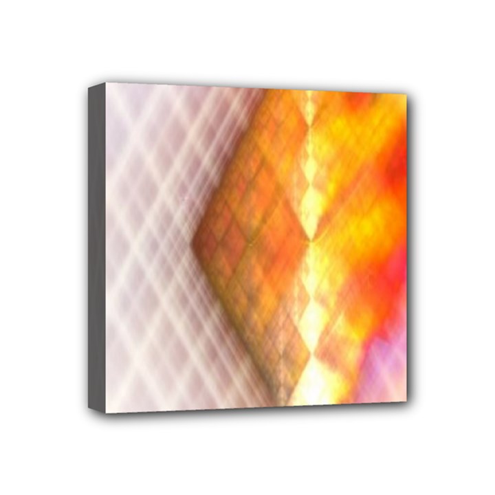 Geometry Diamond Mini Canvas 4  x 4  (Stretched)