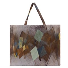 Geometry Diamond Zipper Large Tote Bag by Sparkle