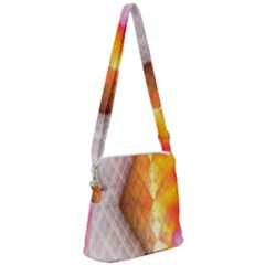 Geometry Diamond Zipper Messenger Bag by Sparkle