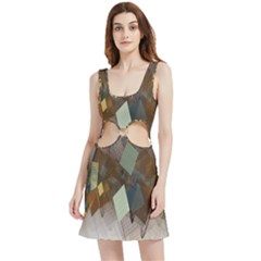 Geometry Diamond Velvet Cutout Dress by Sparkle