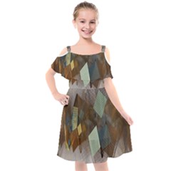 Geometry Diamond Kids  Cut Out Shoulders Chiffon Dress by Sparkle