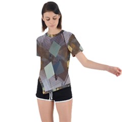 Digital Geometry Asymmetrical Short Sleeve Sports Tee by Sparkle