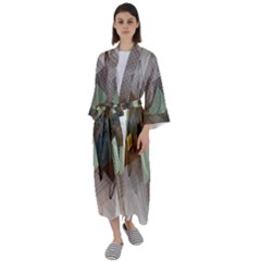 Digital Geometry Maxi Satin Kimono by Sparkle