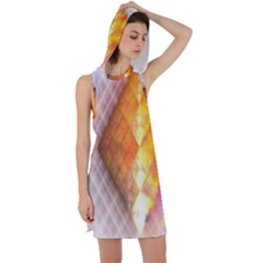 Geometry Diamond Racer Back Hoodie Dress