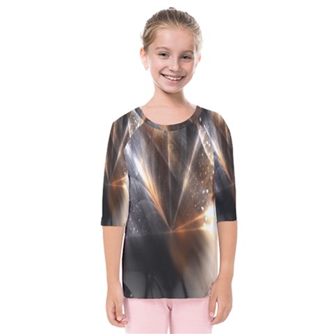 Geometry Diamond Kids  Quarter Sleeve Raglan Tee by Sparkle