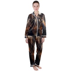 Geometry Diamond Satin Long Sleeve Pyjamas Set by Sparkle