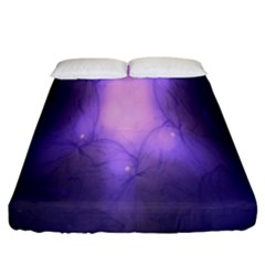 Violet Spark Fitted Sheet (california King Size) by Sparkle