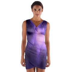 Violet Spark Wrap Front Bodycon Dress by Sparkle