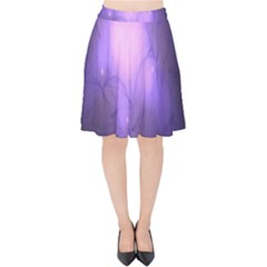 Violet Spark Velvet High Waist Skirt by Sparkle