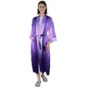 Violet Spark Maxi Satin Kimono View1