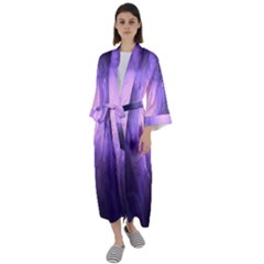 Violet Spark Maxi Satin Kimono by Sparkle