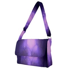 Violet Spark Full Print Messenger Bag (l) by Sparkle