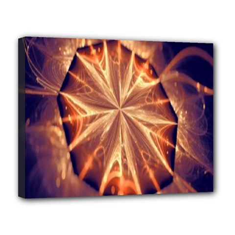Sun Fractal Canvas 14  X 11  (stretched) by Sparkle