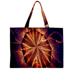 Sun Fractal Zipper Mini Tote Bag by Sparkle