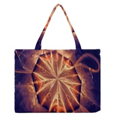 Sun Fractal Zipper Medium Tote Bag by Sparkle