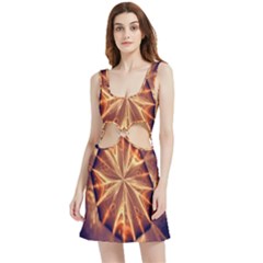 Sun Fractal Velvet Cutout Dress by Sparkle