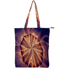 Sun Fractal Double Zip Up Tote Bag by Sparkle