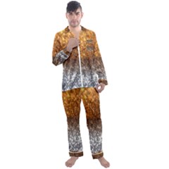 Glitter Gold Men s Long Sleeve Satin Pyjamas Set by Sparkle