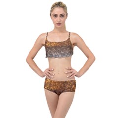 Glitter Gold Layered Top Bikini Set by Sparkle