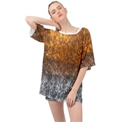 Glitter Gold Oversized Chiffon Top by Sparkle