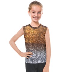 Glitter Gold Kids  Mesh Tank Top by Sparkle