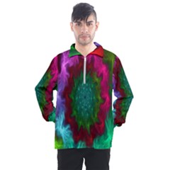 Rainbow Waves Men s Half Zip Pullover by Sparkle