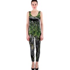 Green Glitter Squre One Piece Catsuit by Sparkle