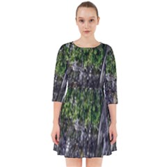 Green Glitter Squre Smock Dress by Sparkle