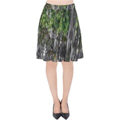 Green Glitter Squre Velvet High Waist Skirt by Sparkle