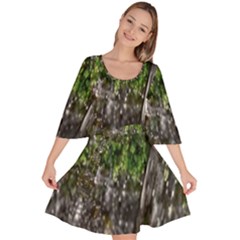 Green Glitter Squre Velour Kimono Dress by Sparkle