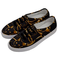 Gold Dog Cat Animal Jewel Men s Classic Low Top Sneakers by HermanTelo