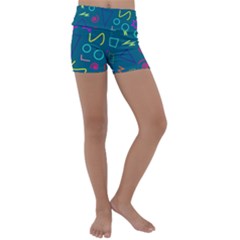 Memphis  Kids  Lightweight Velour Yoga Shorts by Sobalvarro